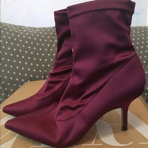 Zara ankle boots (37) burgundy